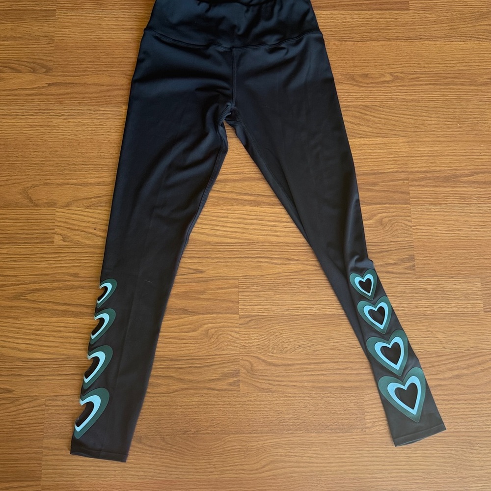 Urban Savage Black Heart Patterned Leggings